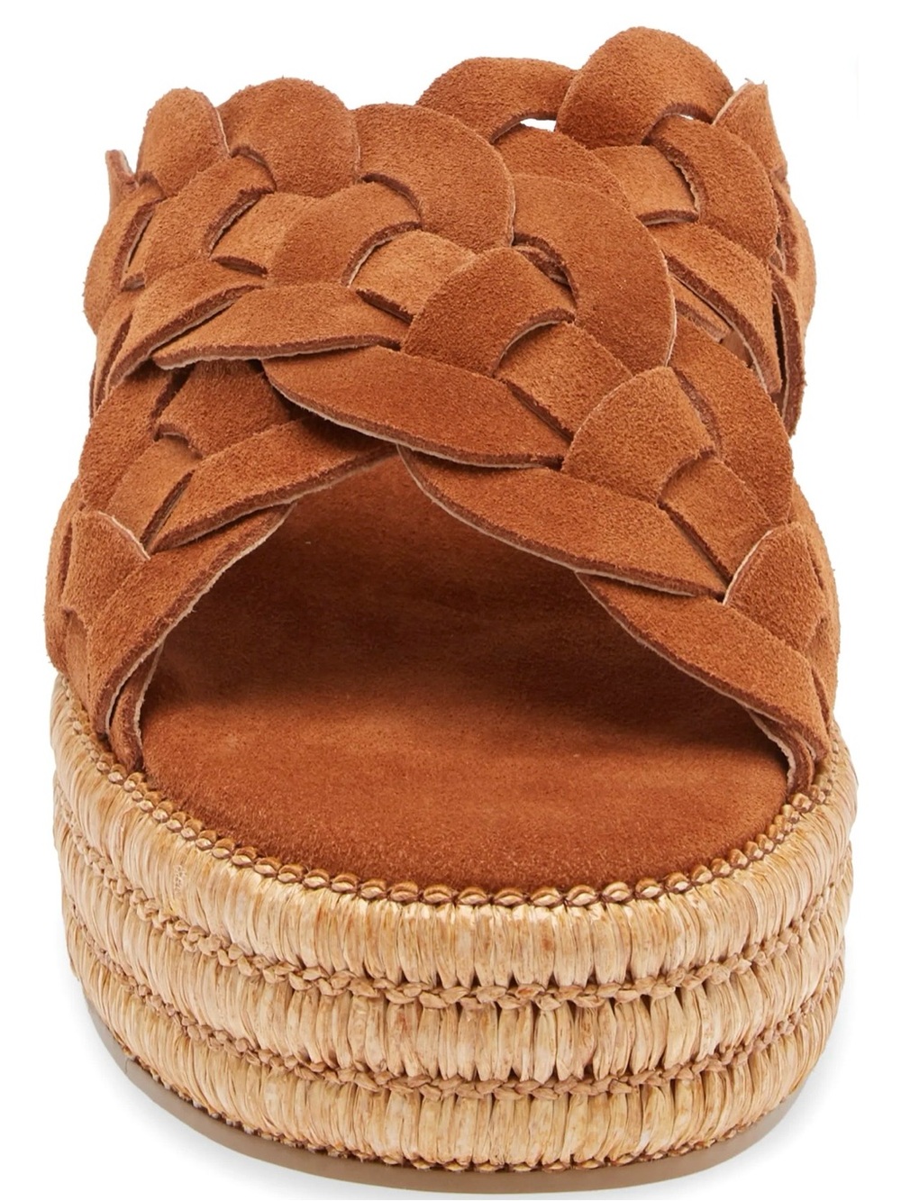 CECELIA NEW YORK "Gester" Braided Suede Platform Slide Sandals NEW